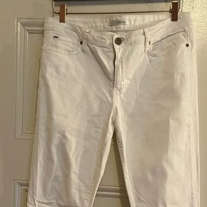 Joes jeans white mid rise mini flare